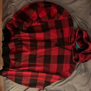 Red and Black Checkered Hoodie